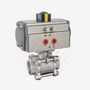 Three Pieces Ball Valve With High Mounting Pad