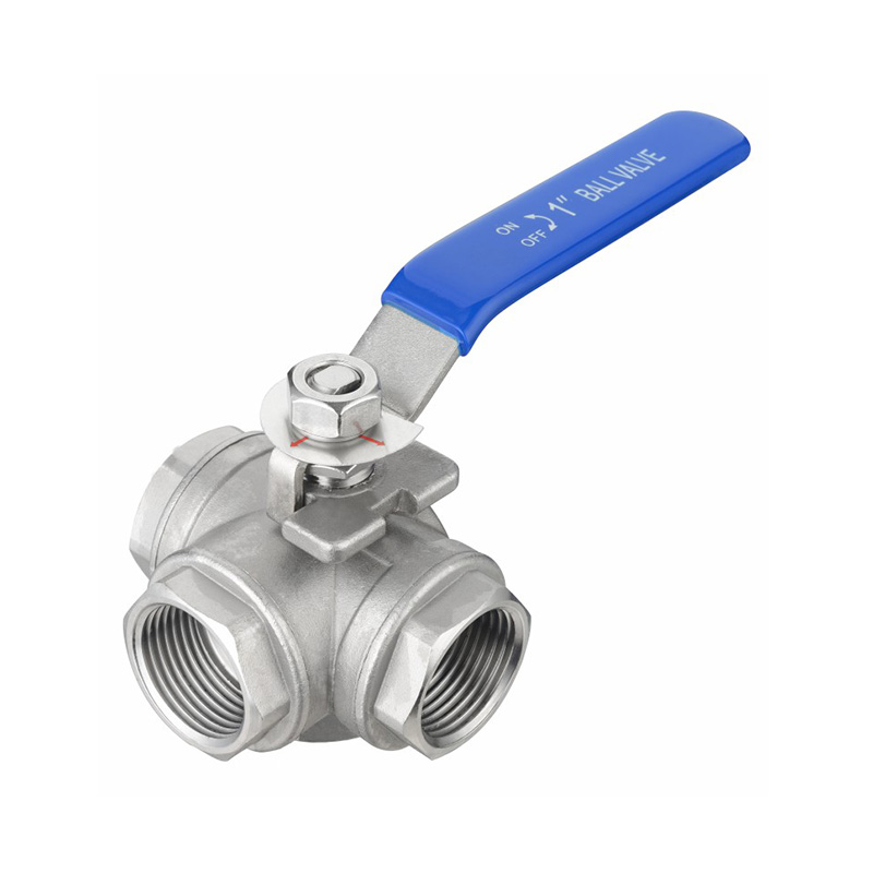 Three-Ways Threaded Ball Valve