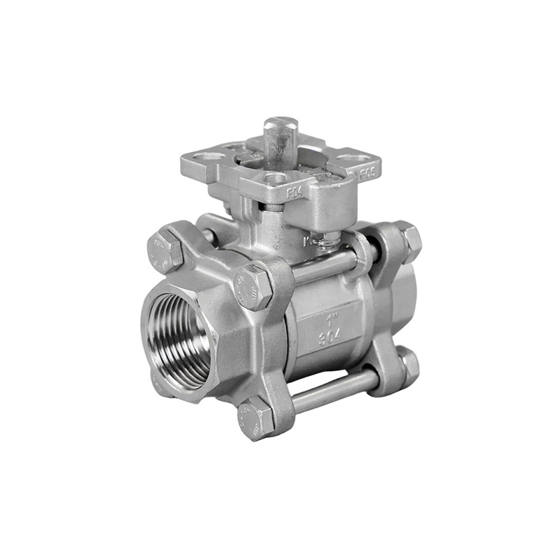 Three Pieces High Platform Female Threaded Ball Valve