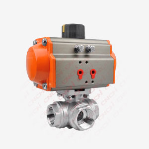 Pneumatic  3 Way Ball Valve