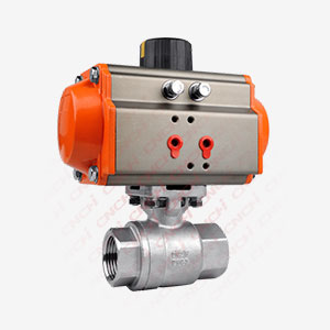 Two Pieces Ball Valve With High Mounting Pad